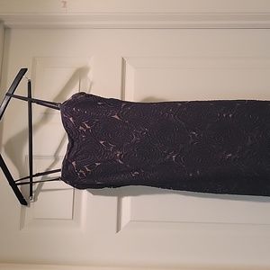 black lacy semi- formal dress